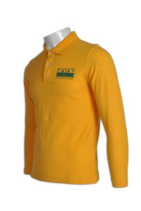 P483 食肆制服polo衫 供應訂購 餐廳 POLO印製polo衫 polo衫設計 polo衫生產廠商    金黃色e